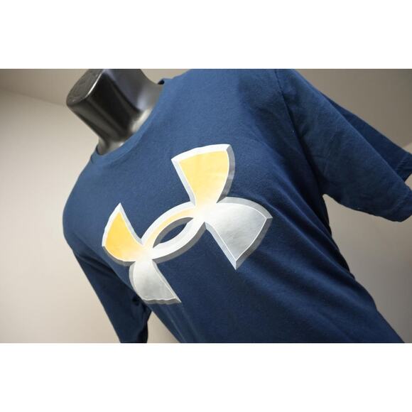 Under Armour Gym Shirt HeatGear Performance Short Sleeve Blue Mens Size Large - Picture 2 of 9